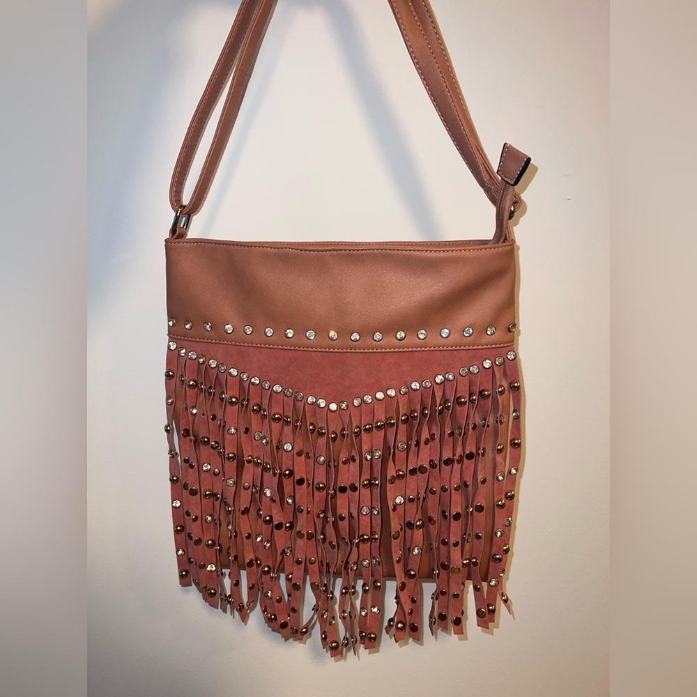 Leather Pink Crossbody Purse